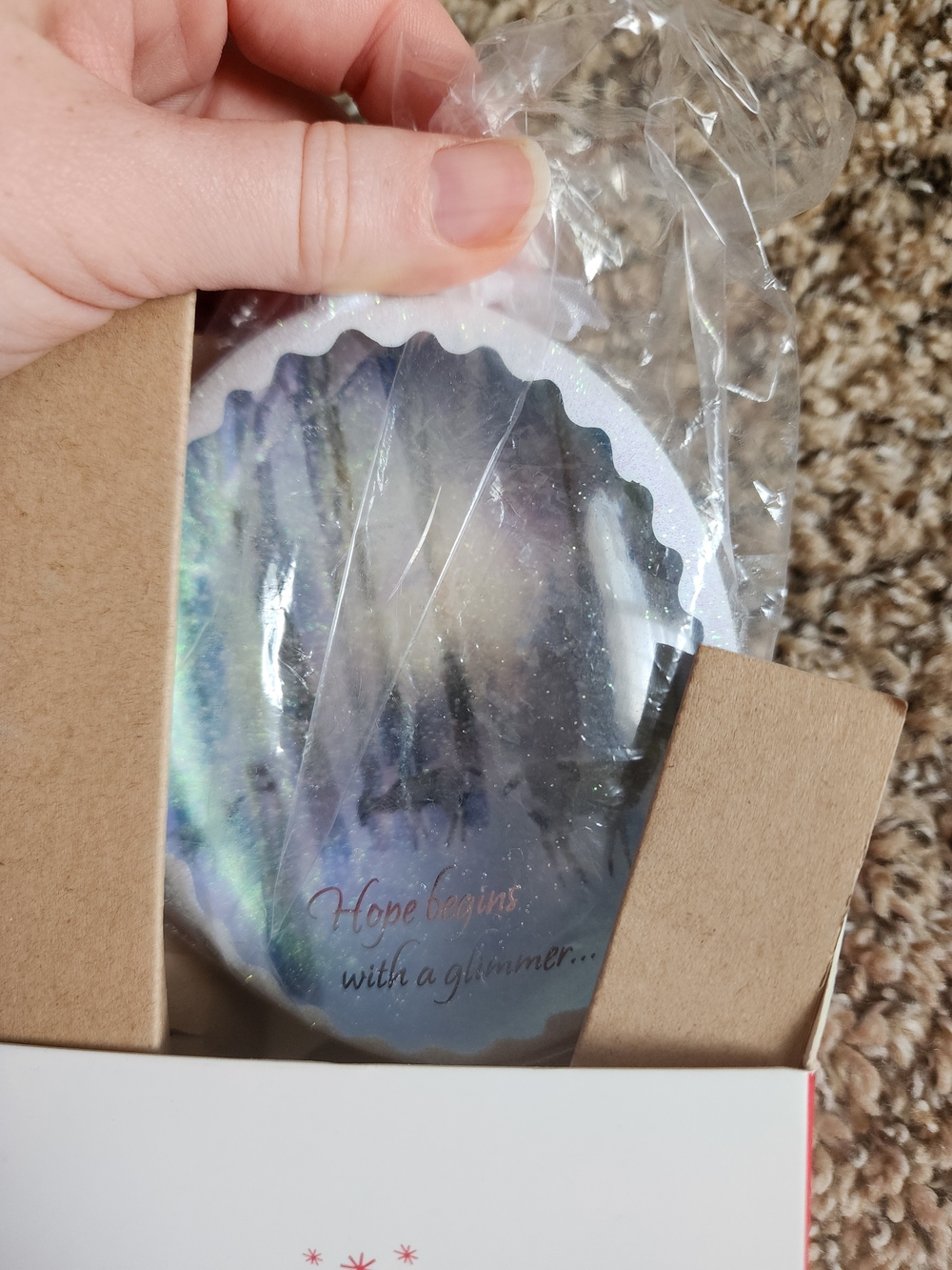 Hallmark Keepsake Blue and White Winter Forest Ornament - Picture 3 of 3